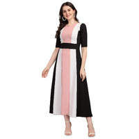 Purvaja Women's Corduroy Fit And Flare Maxi Dress (Lucy-512-Pe-Bl-Xl_Peach