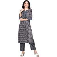 Idalia Indigo Blue Printed Cotton Kurta Set