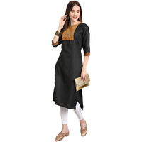 Lookmark Womens Cotton Blend Straight Solid Kurti(K1061-L)