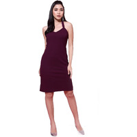 Oomph! Women's Western & Fusion Wear Dresses For Women Purple - Md647