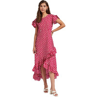 Oomph! Dress For Women Stylish| Summer Vacation Style |Floral Print Wrap Maxi |Lightweight Flared Maxi Dress For Casual & Holiday Wear
