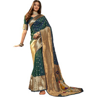 Pujia Mills Woman Pure Paithani Silk Banarasi Saree Indian Ethnic Wear Latest Kanjivaram Banarasi Saree In 2025 Woven Gold Zari Heavy Border With Rich Pallu And Butti Work Pink Saree For Woman