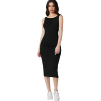 Toochki Dress For Women | Dresses For Women Dress | Black Bodycon Dress | Bodycon Dress | Midi Length Dress | Lycra Bodycon Dress | One Piece Dress