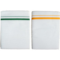 Prakasam Cotton Prakasamcotton Mens (Galaxy Hb) Double (1.28X4.00 Mtrs) Dhoti Pack Of 2 Dhoties With 2 Colours (Multi Colour-13)