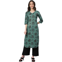 Idalia Green Motifs Printed Kurta