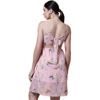 Oomph! Women's Western & Fusion Wear Summer Dresses For Women, Pink - Md745