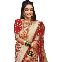 Sugathari Women's Banarasi Saree Pure Kanjivaram Silk Saree Soft New Ladies 2025 Design Wear Pattu Sarees Latest Sadi Party Sari Collections With Blouse Piece (San Pari-189-Red)
