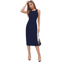Toochki Dress For Women | Dresses For Women | Women Dress | One Piece Dress For Women Long |Navy Blue Bodycon Dresses | Bodycon Fit Dress | Midi Length Dress | Lycra Dress | Beach Outfits For Women