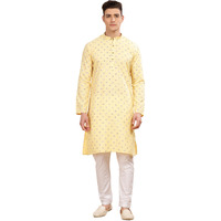 Be Active Men's Cotton Regular Kurta (C-399-1_Cream