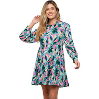 Greciilooks One-Piece Standard Length Fit And Flare Mini Dress For Women (Gl-Wd1165-Medium-Multicolor) Multicolour