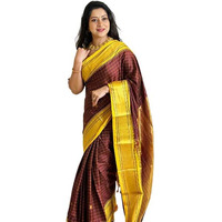 Flosive Women's Present Banarasi Soft Lichi Silk Saree Beautiful Jacquard Rich Pallu Design Work Zari Woven Kanjivaram Silk Style Saree With Soft Lichi Silk Blouse Piece Ayn Royal Chex Mix (Yellow).