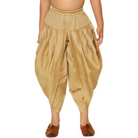 Kisah Kid's Ethnic Wear Solid Straight Fit Gold Dhoti (5-6Y)