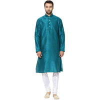 Kisah Men's Indian Ethnic Wear Kurta For Wedding & Festivals | Blue | Size: 38 | Ka-0219-38