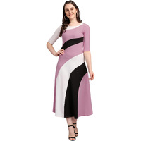 Purvaja Women's Corduroy Fit And Flare Maxi Dress (Lucy-536-Lv-Bl-M_Light Violet