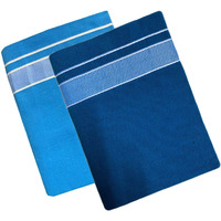Prakasam Cotton Men's Kerala Style Premam Single (1.28X2.00 Mtrs) Colour (Pack Of 2) (Sky Blue - Peacock Green) Dhoti