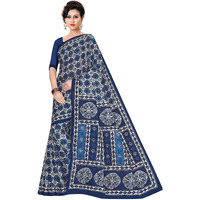 Tamaira Fashion Women's Plain Weave Pure Cotton Saree Without Blouse Piece(2373_Blue)
