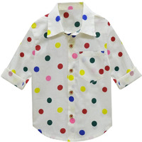 A.T.U.N. (All Things Uber Nice) A.T.U.N. Boys Shirt_Bsht Cyc Crm_7-8Y_Cream-Multi