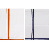 Prakasam Cotton Mens Fantacy Cotton Single (1.28 X 1.95 Mtrs) 2 Colour Combo Dhoti (Combo-11)