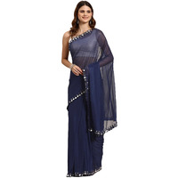 Shiv Textiles Saree For Women (L1-Navyblue)