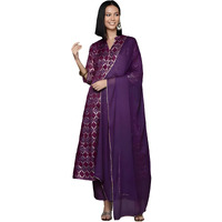 Varanga Women's Cotton Blend Solid Regular Kurta  Comfortable, Stylish, And Versatile Ethnic Wear For Everyday Use Purple