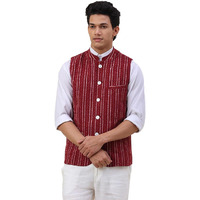 Fabindia Men's Nehru Jacket (20028441_Maroon