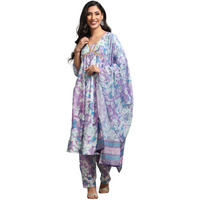 Om Sai Latest Creation Women Cotton Blend Fancy Kurta Set Regular Fit Printed (Oslc-K2738&P160&D99_Purple_2Xl)