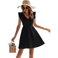 Rare Women's Regular Fit Dress (Ep8044_Black M)