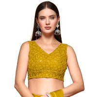 Oomph! Readymade Blouse For Women, Cotton, Sleeveless, V-Neck, Rbbl614