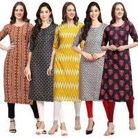 Pinkmint Women's Crepe Digital Print Straight Kurta (D-344-362-329-372-345_S)