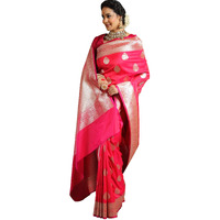 Sugathari Women's Banarasi Saree Pure Kanjivaram Silk Saree Soft New Ladies 2025 Design Wear Pattu Sarees Latest Sadi Party Sari Collections With Blouse Piece (San Pari-224-Rani)