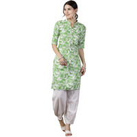 Stylum Women's Paisley Printed Rayon Straight Kurta (Greenparle40_Green, L)