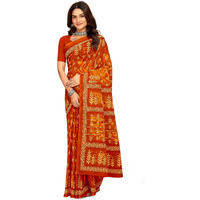 Tamaira Fashion Women's Jaipuri Hand Block Printed Pure Cotton Mulmul Saree Without Blouse Piece(11615_Mustard)