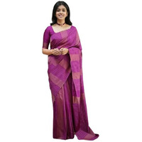 Flosive Women's Kanjivaram Pure Zari Woven Soft Silk Saree With Blouse Piece (Mix Color) (Pink)