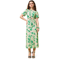 Purvaja Womens Fit & Flare Maxi Length Dress (Wini-104-Piple_Green_Xx-Large)
