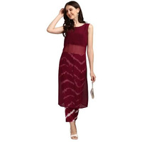 Gufrina Women's Crepe Printed Straight Kurta & Pant For Girls