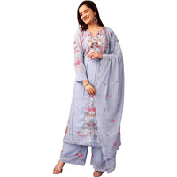 Fashion Basket Women's Georgette Kurta Duptta Set Blue