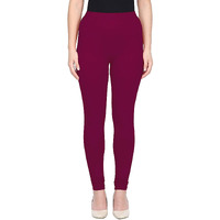 Shasmi Women's Stretch Leggings Chudidar Purple Magenta 41 Maroon_M