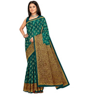 Tamaira Fashion Women's Butti Printed Pure Cotton Mulmul Saree Without Blouse Piece(11525_Seagreen)