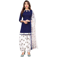 Satrani Women's Synthetic Dress Material (923Dt107 (Royal Blue) _Free Size)