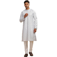 Be Active Men's Cotton Regular Kurta (C-599-1_White