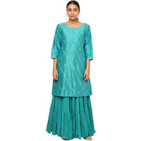 Fabindia Women Silk A-Line Kurta Set Cotton_S