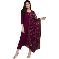 Fashion Basket Gerogette Purple Salwar Suit For Womens (Ssfb2-F1426_Purple)