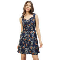 Rare Women's Crepe A-Line Above The Knee Dress (Ep6233_Navy Blue_X-Large)