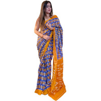 Shiv Textiles Womens Pure Cottoncasual Wear Saree (Smc-St-81-Blue)