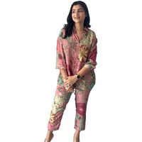 Lookmark Women's Kurta Set With Floral Print And Cotton Blend Fabric With Pant (Az-Lm-Og-Ks2150-Xl) Pink