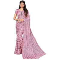 Satrani Women's Georgette Sequence Embroidery & Piping Saree With Unstitched Blouse Piece(2702S104N_Light Pink2)