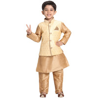 Jbn Creation Vastramay Baby Boy's Cotton Silk Blend Nehru Modi Jacket Kurta And Pyjama Set_Vasnbj009Gonbkrg001Nprg_16