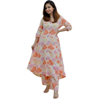 Leriya Fashion-Oslc House Women's Rayon Solid Regular Kurta Set (Lf-W1814&Tr871_Orange_3Xl)