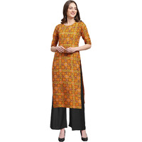 Pinkmint Women's Multicolor Kurta And Black Palazzo Set (530333-Black Palazzo_Xl)