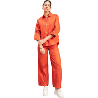 Fabnex Women Co Ord Set For Women | Co Ord Set For Women Stylish | Kurta Set For Women | Kurta Set | Ethnic Co Ord Set For Women | Full Sleeve Co-Ord Set (K-109-Orange-2Xl)